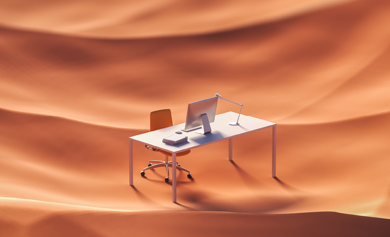 office in a desert