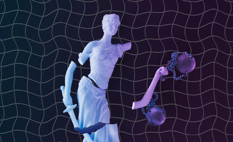 Broken lady justice